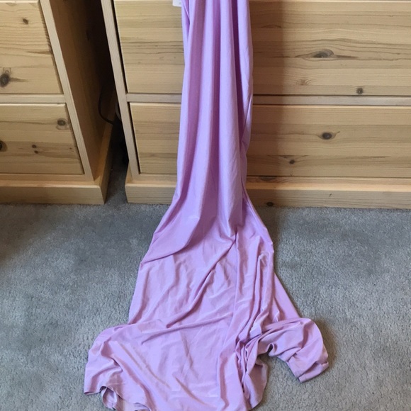 NWT Club L London Lilac Cross Front Fishtail Maxi Dress Size 4 - Picture 6 of 14